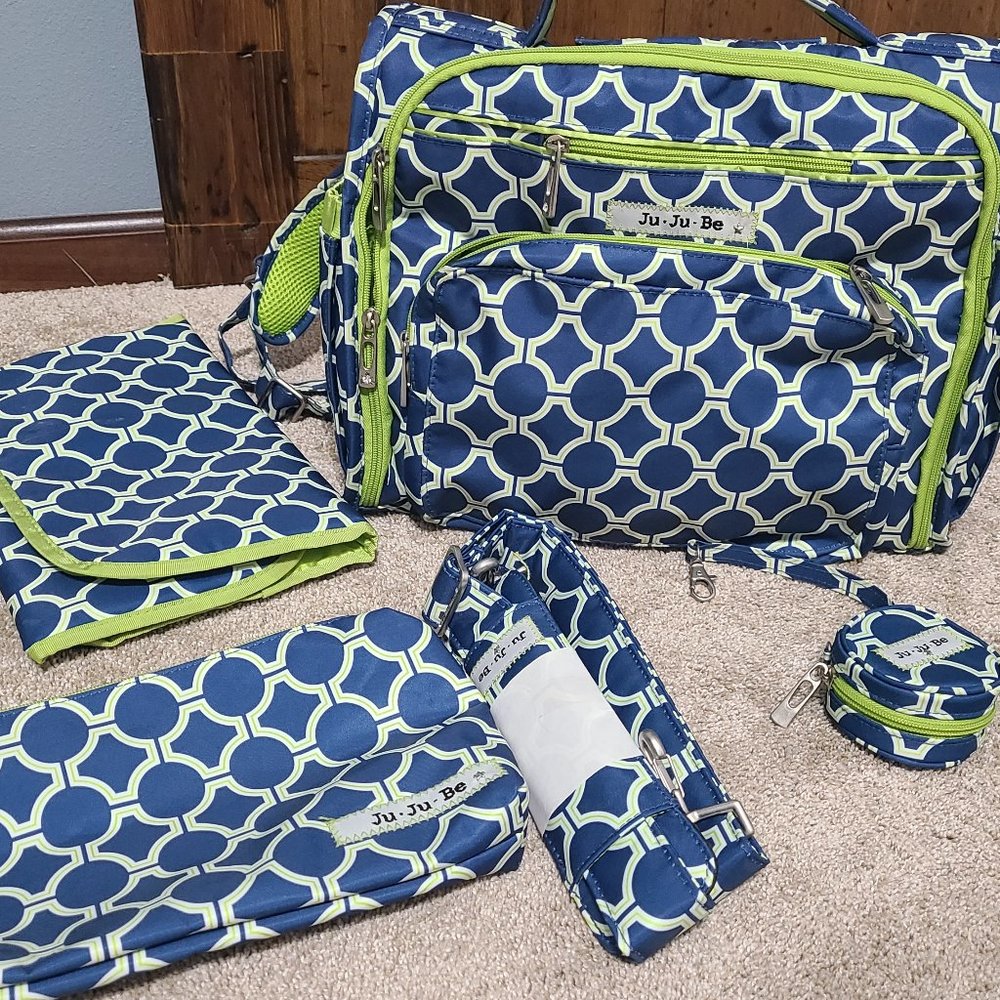 JuJuBe diaper bag and accessories